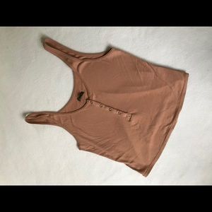 Salmon Ribbed Tank Top